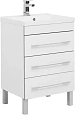 Тумба с раковиной Aquanet Верона 58 белый (напольная 3 ящика) 00287668 Тумба с раковиной Aquanet Верона 58 белый (напольная 3 ящика) 00287668