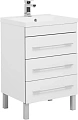 Тумба с раковиной Aquanet Верона 58 белый (напольная 3 ящика) 00287668 Тумба с раковиной Aquanet Верона 58 белый (напольная 3 ящика) 00287668