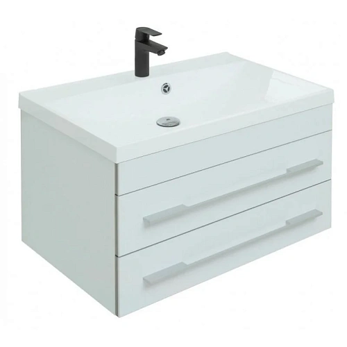 Тумба с раковиной Aquanet Верона 75 New белый матовый 00281096 Тумба с раковиной Aquanet Верона 75 New белый матовый 00281096