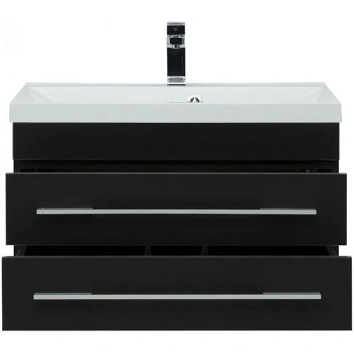 Тумба с раковиной Aquanet Верона 75 New черный матовый 00281097 Тумба с раковиной Aquanet Верона 75 New черный матовый 00281097