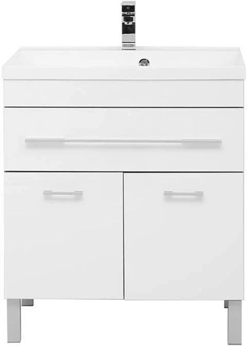 Тумба с раковиной Aquanet Верона 75 белый (напольная 1 ящик 2 дверцы) 00287670 Тумба с раковиной Aquanet Верона 75 белый (напольная 1 ящик 2 дверцы) 00287670