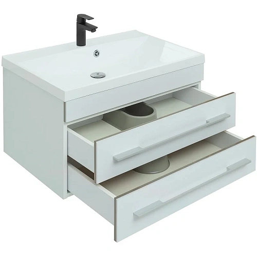 Тумба с раковиной Aquanet Верона 75 белый матовый 00287645 Тумба с раковиной Aquanet Верона 75 белый матовый 00287645