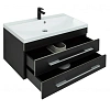 Тумба с раковиной Aquanet Верона 90 New черный матовый 00281099 Тумба с раковиной Aquanet Верона 90 New черный матовый 00281099
