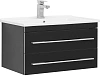 Тумба с раковиной Aquanet Верона N 75 черный (Гранд) 00186290 + 00182319