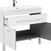 Тумба с раковиной Aquanet Верона NEW 100 белый (напольная 1 ящик 2 дверцы) 00182710 + 00204096 Тумба с раковиной Aquanet Верона NEW 100 белый (напольная 1 ящик 2 дверцы) 00182710 + 00204096