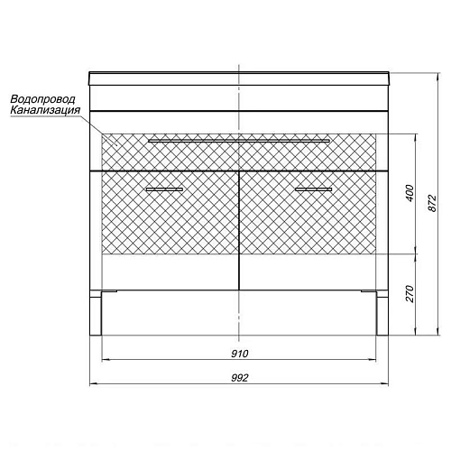 Тумба с раковиной Aquanet Верона NEW 100 белый (напольная 1 ящик 2 дверцы) 00182710 + 00204096 Тумба с раковиной Aquanet Верона NEW 100 белый (напольная 1 ящик 2 дверцы) 00182710 + 00204096