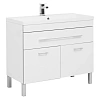 Тумба с раковиной Aquanet Верона NEW 100 белый (напольная 1 ящик 2 дверцы) 00182710 + 00204096 Тумба с раковиной Aquanet Верона NEW 100 белый (напольная 1 ящик 2 дверцы) 00182710 + 00204096