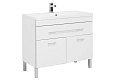 Тумба с раковиной Aquanet Верона NEW 100 белый (напольная 1 ящик 2 дверцы) 00182710 + 00204096 Тумба с раковиной Aquanet Верона NEW 100 белый (напольная 1 ящик 2 дверцы) 00182710 + 00204096