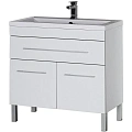 Тумба с раковиной Aquanet Верона NEW 100 белый (напольная 1 ящик 2 дверцы) 00213034 Тумба с раковиной Aquanet Верона NEW 100 белый (напольная 1 ящик 2 дверцы) 00213034