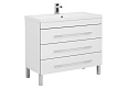 Тумба с раковиной Aquanet Верона NEW 100 белый (напольная 3 ящика) 00178471 + 00204096 Тумба с раковиной Aquanet Верона NEW 100 белый (напольная 3 ящика) 00178471 + 00204096