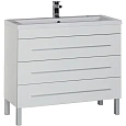 Тумба с раковиной Aquanet Верона NEW 100 белый (напольная 3 ящика) 00212871 Тумба с раковиной Aquanet Верона NEW 100 белый (напольная 3 ящика) 00212871