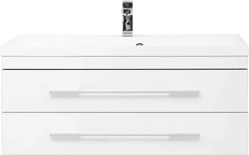 Тумба с раковиной Aquanet Верона NEW 100 белый (подвесная 2 ящика) 00175382 + 00204096 Тумба с раковиной Aquanet Верона NEW 100 белый (подвесная 2 ящика) 00175382 + 00204096