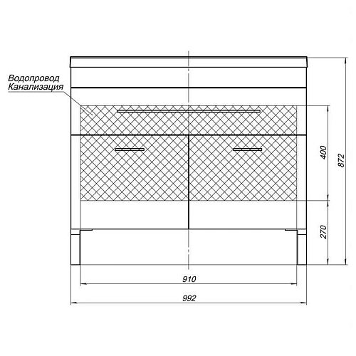 Тумба с раковиной Aquanet Верона NEW 100 черный (напольная 1 ящик 2 дверцы) 00182711 + 00204096 Тумба с раковиной Aquanet Верона NEW 100 черный (напольная 1 ящик 2 дверцы) 00182711 + 00204096