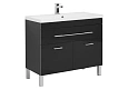 Тумба с раковиной Aquanet Верона NEW 100 черный (напольная 1 ящик 2 дверцы) 00182711 + 00204096 Тумба с раковиной Aquanet Верона NEW 100 черный (напольная 1 ящик 2 дверцы) 00182711 + 00204096