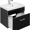 Тумба с раковиной Aquanet Верона NEW 50 черный (подвесная 1 ящик) 00207766 + 00204095 Тумба с раковиной Aquanet Верона NEW 50 черный (подвесная 1 ящик) 00207766 + 00204095