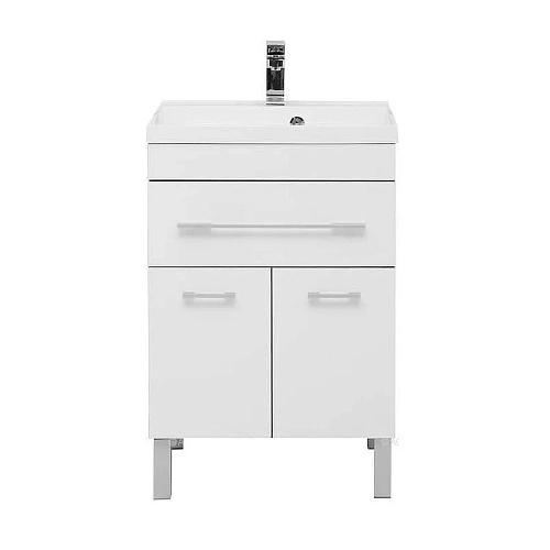 Тумба с раковиной Aquanet Верона NEW 58 белый (напольная 1 ящик 2 дверцы) 00213028 Тумба с раковиной Aquanet Верона NEW 58 белый (напольная 1 ящик 2 дверцы) 00213028