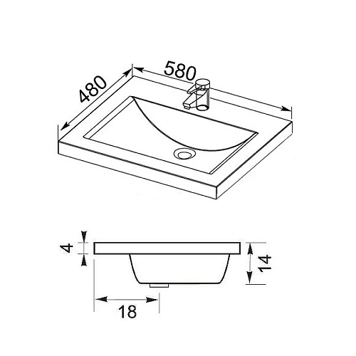 Тумба с раковиной Aquanet Верона NEW 58 белый (напольная 1 ящик 2 дверцы) 00213028 Тумба с раковиной Aquanet Верона NEW 58 белый (напольная 1 ящик 2 дверцы) 00213028