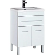 Тумба с раковиной Aquanet Верона NEW 58 белый (напольная 1 ящик 2 дверцы) 00213028 Тумба с раковиной Aquanet Верона NEW 58 белый (напольная 1 ящик 2 дверцы) 00213028