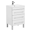Тумба с раковиной Aquanet Верона NEW 58 белый (напольная 3 ящика) 00178253 + 00204117 Тумба с раковиной Aquanet Верона NEW 58 белый (напольная 3 ящика) 00178253 + 00204117