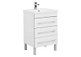 Тумба с раковиной Aquanet Верона NEW 58 белый (напольная 3 ящика) 00178253 + 00204117 Тумба с раковиной Aquanet Верона NEW 58 белый (напольная 3 ящика) 00178253 + 00204117