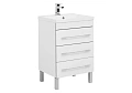 Тумба с раковиной Aquanet Верона NEW 58 белый (напольная 3 ящика) 00178253 + 00204117 Тумба с раковиной Aquanet Верона NEW 58 белый (напольная 3 ящика) 00178253 + 00204117