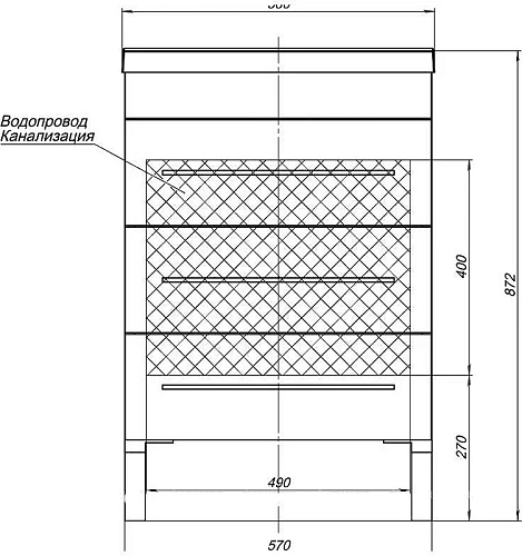 Тумба с раковиной Aquanet Верона NEW 58 белый (напольная 3 ящика) 00212876 Тумба с раковиной Aquanet Верона NEW 58 белый (напольная 3 ящика) 00212876