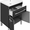 Тумба с раковиной Aquanet Верона NEW 58 черный (напольная 1 ящик 2 дверцы) 00182705 + 00204117 Тумба с раковиной Aquanet Верона NEW 58 черный (напольная 1 ящик 2 дверцы) 00182705 + 00204117