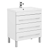 Тумба с раковиной Aquanet Верона NEW 75 белый (напольная 3 ящика) 00178254 + 00204118 Тумба с раковиной Aquanet Верона NEW 75 белый (напольная 3 ящика) 00178254 + 00204118