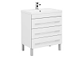 Тумба с раковиной Aquanet Верона NEW 75 белый (напольная 3 ящика) 00178254 + 00204118 Тумба с раковиной Aquanet Верона NEW 75 белый (напольная 3 ящика) 00178254 + 00204118