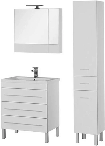 Тумба с раковиной Aquanet Верона NEW 75 белый (напольная 3 ящика) 00212874 Тумба с раковиной Aquanet Верона NEW 75 белый (напольная 3 ящика) 00212874