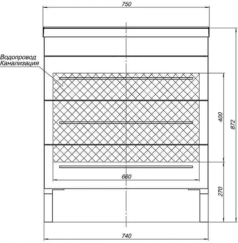 Тумба с раковиной Aquanet Верона NEW 75 белый (напольная 3 ящика) 00212874 Тумба с раковиной Aquanet Верона NEW 75 белый (напольная 3 ящика) 00212874