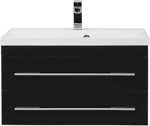 Тумба с раковиной Aquanet Верона NEW 75 черный (подвесная 2 ящика) 00180174 + 00204118 Тумба с раковиной Aquanet Верона NEW 75 черный (подвесная 2 ящика) 00180174 + 00204118