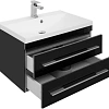 Тумба с раковиной Aquanet Верона NEW 75 черный (подвесная 2 ящика) 00180174 + 00204118 Тумба с раковиной Aquanet Верона NEW 75 черный (подвесная 2 ящика) 00180174 + 00204118
