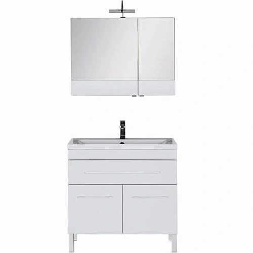 Тумба с раковиной Aquanet Верона NEW 90 белый (напольная 1 ящик 2 дверцы) 00213032 Тумба с раковиной Aquanet Верона NEW 90 белый (напольная 1 ящик 2 дверцы) 00213032