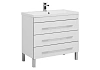 Тумба с раковиной Aquanet Верона NEW 90 белый (напольная 3 ящика) 00178470 + 00204119