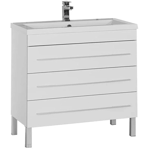 Тумба с раковиной Aquanet Верона NEW 90 белый (напольная 3 ящика) 00212872 Тумба с раковиной Aquanet Верона NEW 90 белый (напольная 3 ящика) 00212872