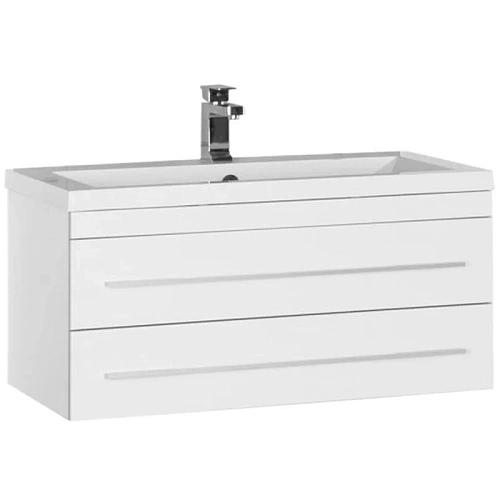 Тумба с раковиной Aquanet Верона NEW 90 белый (подвесная 2 ящика) 00212866 Тумба с раковиной Aquanet Верона NEW 90 белый (подвесная 2 ящика) 00212866