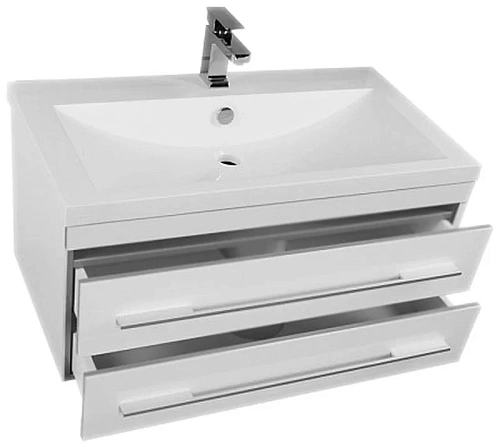 Тумба с раковиной Aquanet Верона NEW 90 белый (подвесная 2 ящика) 00212866 Тумба с раковиной Aquanet Верона NEW 90 белый (подвесная 2 ящика) 00212866