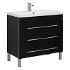 Тумба с раковиной Aquanet Верона NEW 90 черный (напольная 3 ящика) 00178473 + 00204119 Тумба с раковиной Aquanet Верона NEW 90 черный (напольная 3 ящика) 00178473 + 00204119