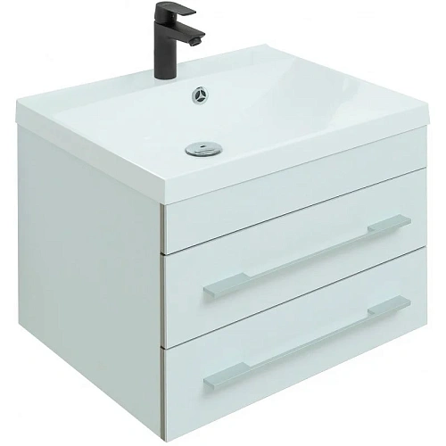 Тумба с раковиной Aquanet Верона белый матовый 00287643 Тумба с раковиной Aquanet Верона белый матовый 00287643