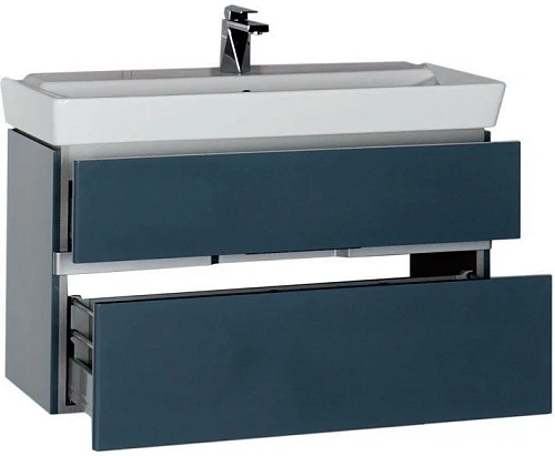 Тумба с раковиной Aquanet Виго 100 сине-серый 00183361+00168784 Тумба с раковиной Aquanet Виго 100 сине-серый 00183361+00168784