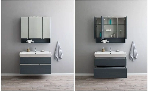 Тумба с раковиной Aquanet Виго 100 сине-серый 00183361+00168784 Тумба с раковиной Aquanet Виго 100 сине-серый 00183361+00168784