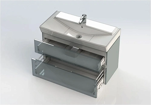 Тумба с раковиной Aquanet Виго 100 сине-серый 00183361+00168784 Тумба с раковиной Aquanet Виго 100 сине-серый 00183361+00168784