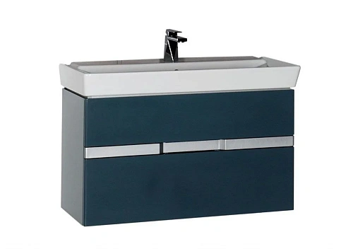 Тумба с раковиной Aquanet Виго 100 сине-серый 00183361+00168784 Тумба с раковиной Aquanet Виго 100 сине-серый 00183361+00168784