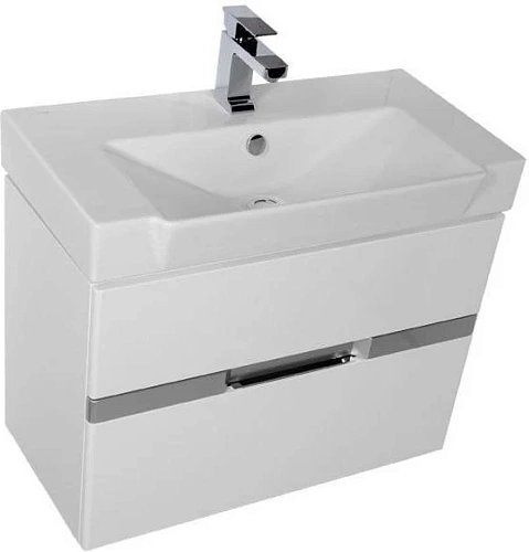 Тумба с раковиной Aquanet Виго 80 белый 00183405+00170591 Тумба с раковиной Aquanet Виго 80 белый 00183405+00170591