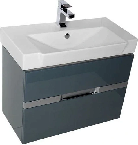 Тумба с раковиной Aquanet Виго 80 сине-серый 00183364+00170591 Тумба с раковиной Aquanet Виго 80 сине-серый 00183364+00170591