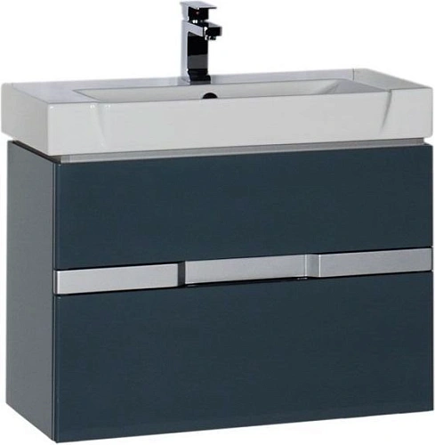 Тумба с раковиной Aquanet Виго 80 сине-серый 00183364+00170591 Тумба с раковиной Aquanet Виго 80 сине-серый 00183364+00170591