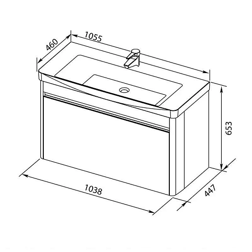 Тумба с раковиной Aquanet Вилора 105 белый 00199872 + 00182313 Тумба с раковиной Aquanet Вилора 105 белый 00199872 + 00182313