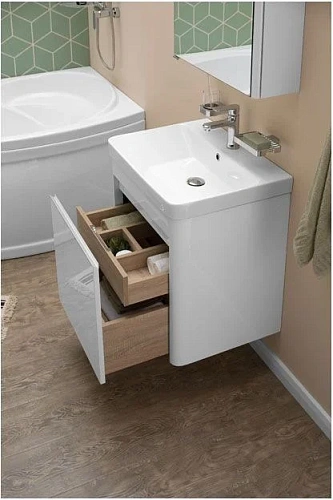 Тумба с раковиной Aquanet Вилора 60 белый 00199875 + 00182311 Тумба с раковиной Aquanet Вилора 60 белый 00199875 + 00182311