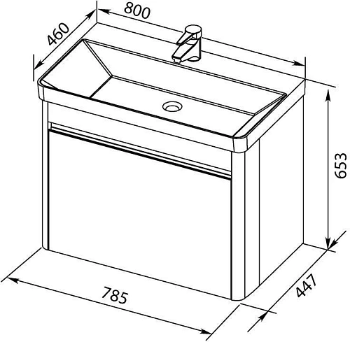 Тумба с раковиной Aquanet Вилора 80 белый 00196945 + 00182312 Тумба с раковиной Aquanet Вилора 80 белый 00196945 + 00182312